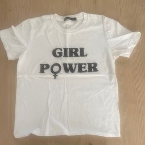 Boohoo top- girl power size S